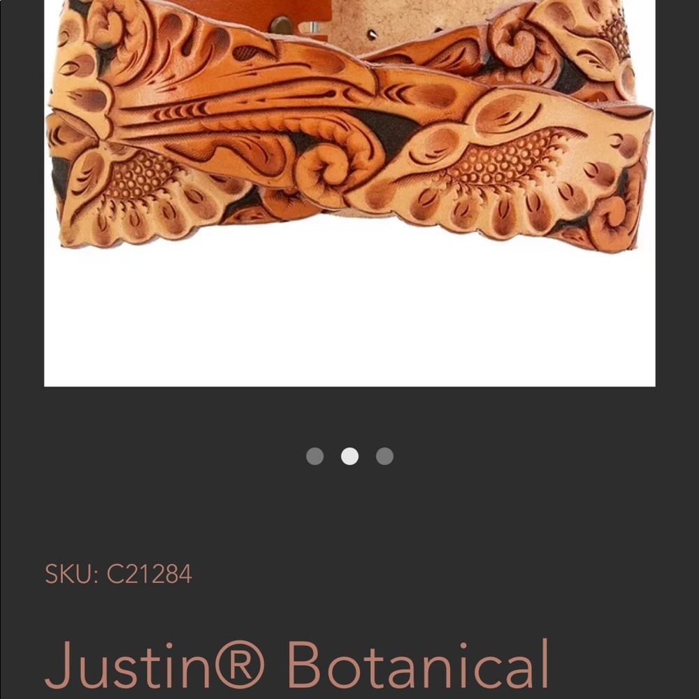Justin Botanical Tri Color belt